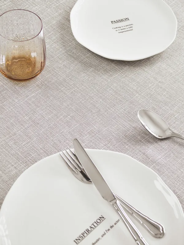 Дастархан, 170х250 см, шашақтары бар, полиэстер, сұр меланж, Beverin, image-3