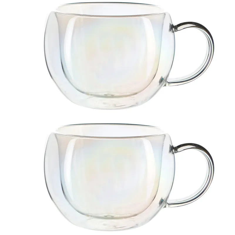Кружка, 270 мл, 2 шт, стекло Б, перламутр, Air-polar, image-0