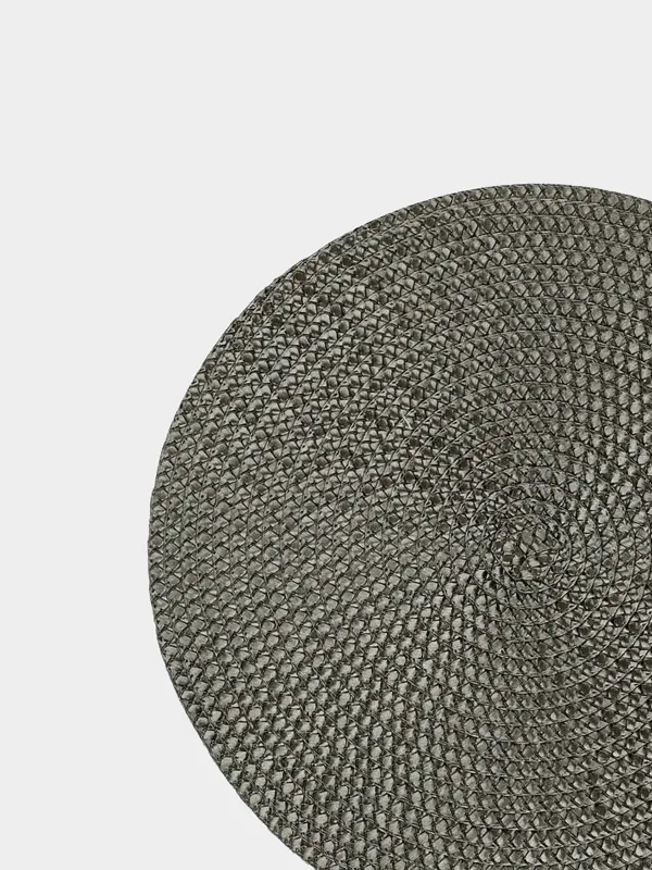 Аспап астындағы майлық, 38 см, полипропилен/ПЭТ, дөңгелек, қою жасыл, Circle braid, image-1