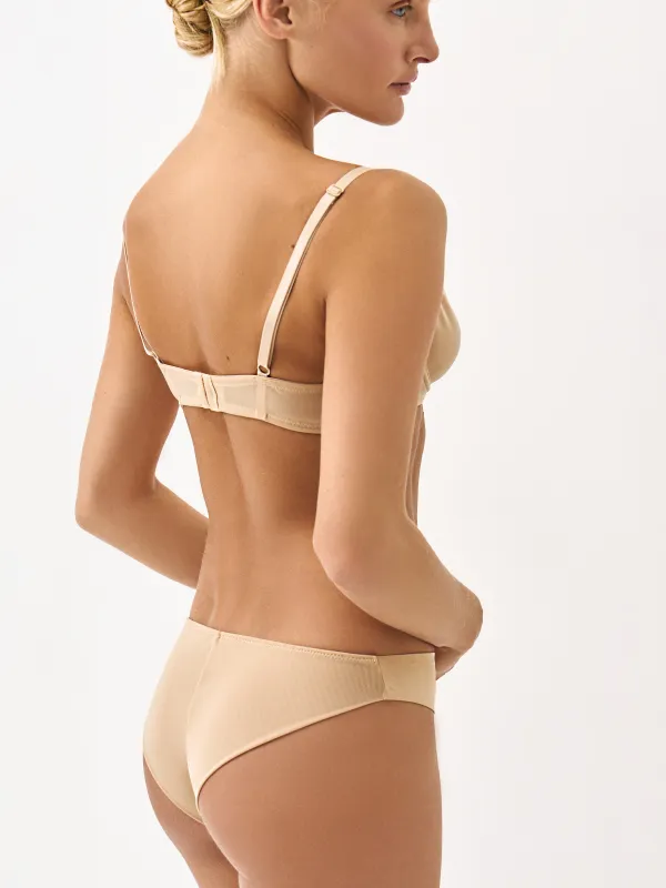 Бюстгальтер, өлшемі М, полиамид/эластан, сарғылт-қоңыр, Балконет, Edeminya, image-5