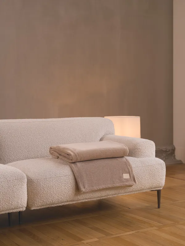 Плед, 140x200 см, фланель, песочный, Flannel, image-3