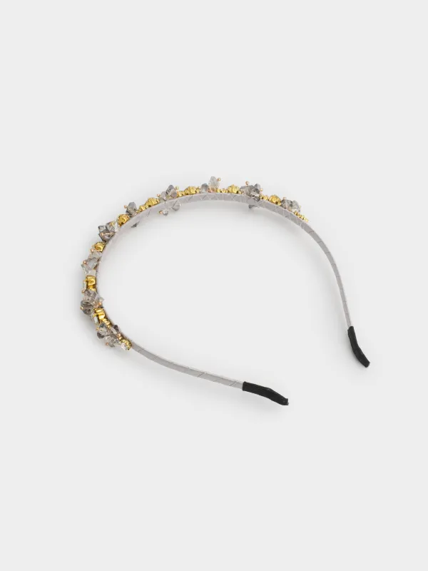 Тоғыншақ, 17х15 см, шыны/металл, күміс түстес, Кристалдар, Hair crystal, image-2