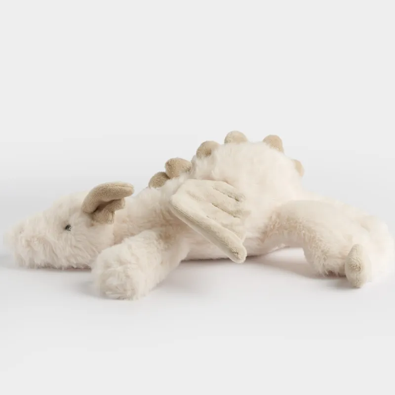 Игрушка, 33 см, мягкая, полиэстер, молочно-бежевая, Дракон, Dragon toy, image-1