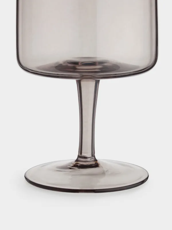 Бокал-кубок для вина, 400 мл, стекло, серый, Clear grey, image-2