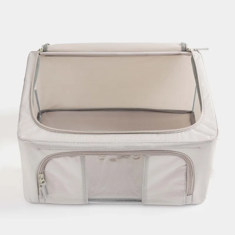 Органайзер-короб для вещей, 40х30х20 см, на молнии, оксфорд, серый, Pedant, image-4