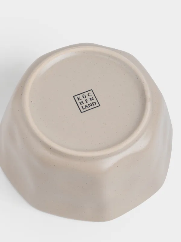 Кесе, 14х7 см, керамика, сарғылт-қоңыр, Мыжылған әсер, Crumple creme, image-3