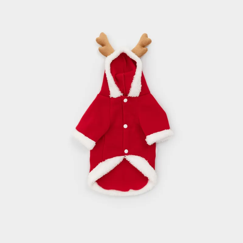 Жануарларға арналған костюм, 40 см, өлшемі L/XL, карнавалдық, полиэстер, қызыл, Қолғаптар, Christmas pet