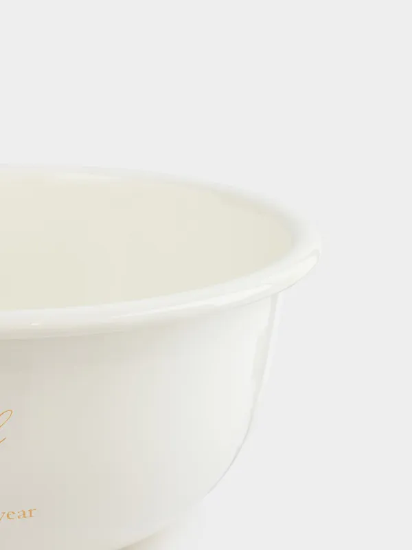 Миска, 1,8 л, с крышкой, металл эмалированный/пластик, молочная, Wonderful Time, Autumn enamel, image-2