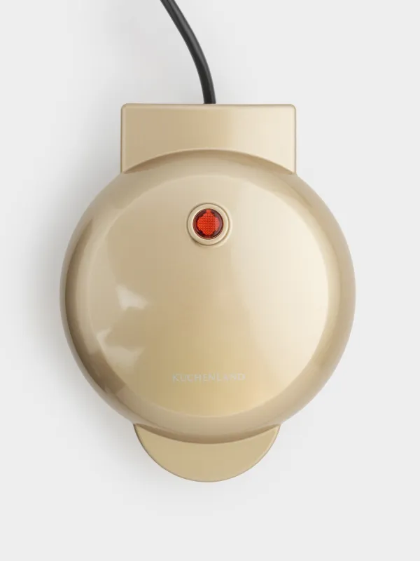 Вафельница, электрическая, 550 Вт, бакелит/металл, золотистая, Сердце, Vintage kitchen, image-6