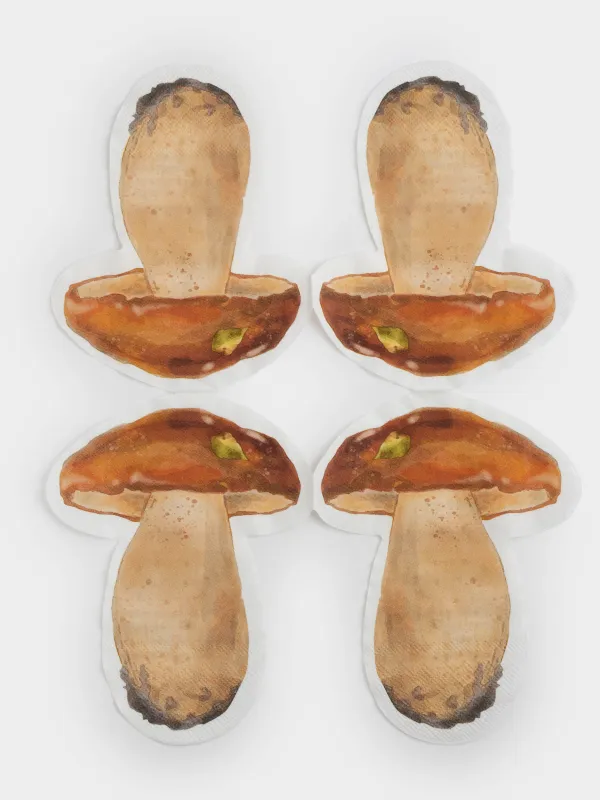 Қағаз майлықтар, 25х33 см, 20 дана, бұйра, қоңыр, Саңырауқұлақ, Fungi, image-5