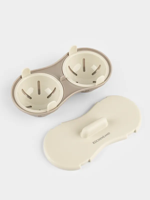 Микротолқынды пеште пісірілетін жұмыртқа пішіні, 22x12 см, 2 зат, пластик, түс, Soft kitchen, image-6