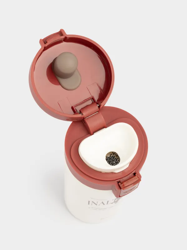 Термокружка, 380 мл, сталь/пластик, бежевая, матовая, Inalterable, Voyage, image-1