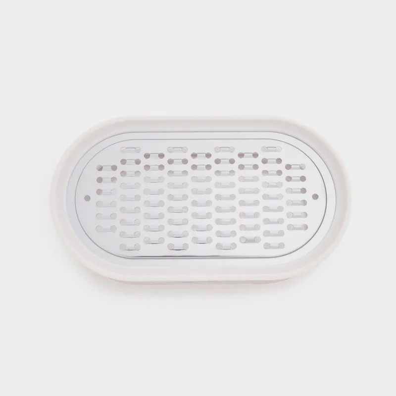 Үккіш, 14х8 см, контейнері бар, болат/пластик, сүт түстес, Soft kitchen