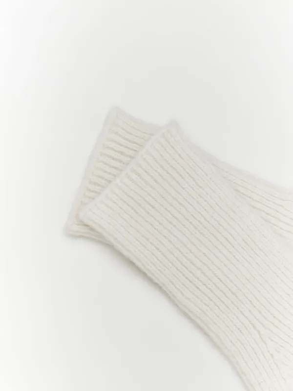 Перчатки женские, единый размер, акрил/полиэстер/нейлон, молочные, Knitting, image-2