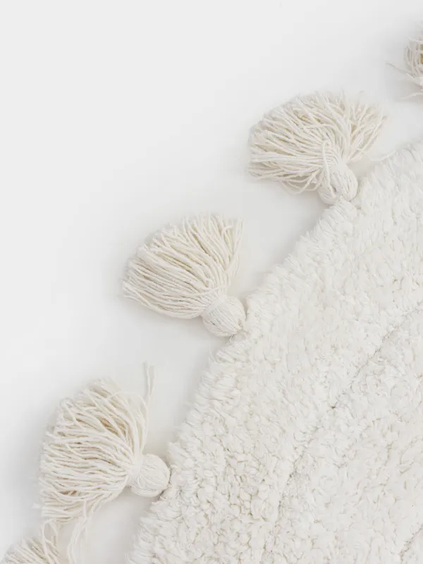 Коврик, 50x80 см, с кисточками, хлопок, молочный, Арка, Arch, image-1