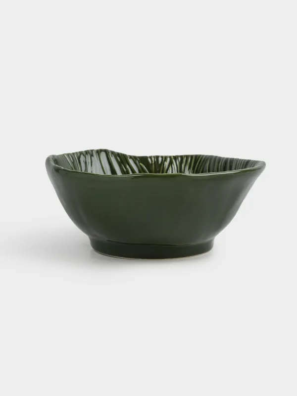 Салат ыдысы, 19х7 см, 940 мл, керамика, жасыл, Шырша бұтағындағы шырша бүршіктері, Forest whispers, image-3