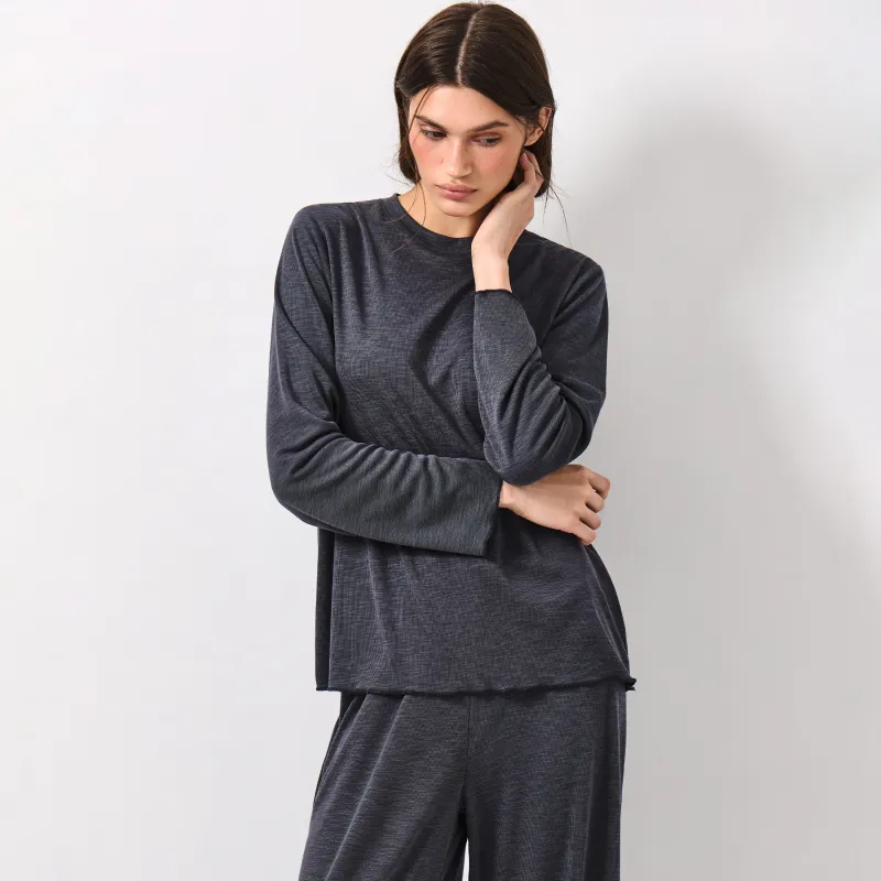 Лонгслив женский, темно-серый, Savina