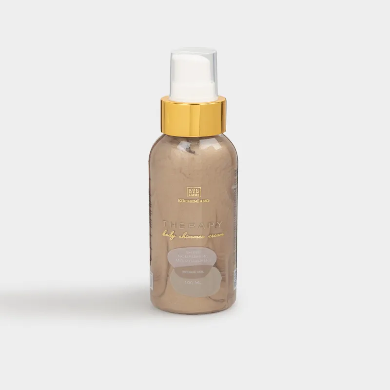 Крем-шиммер для тела, 200 мл, с дозатором, увлажняющий, Бронзовая вуаль, Therapy, image-0