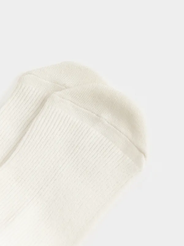 Әйелдерге арналған қысқа шұлықтар, өлшемі 36-38, мақта/полиэстер, ақ, Rib basic, image-3