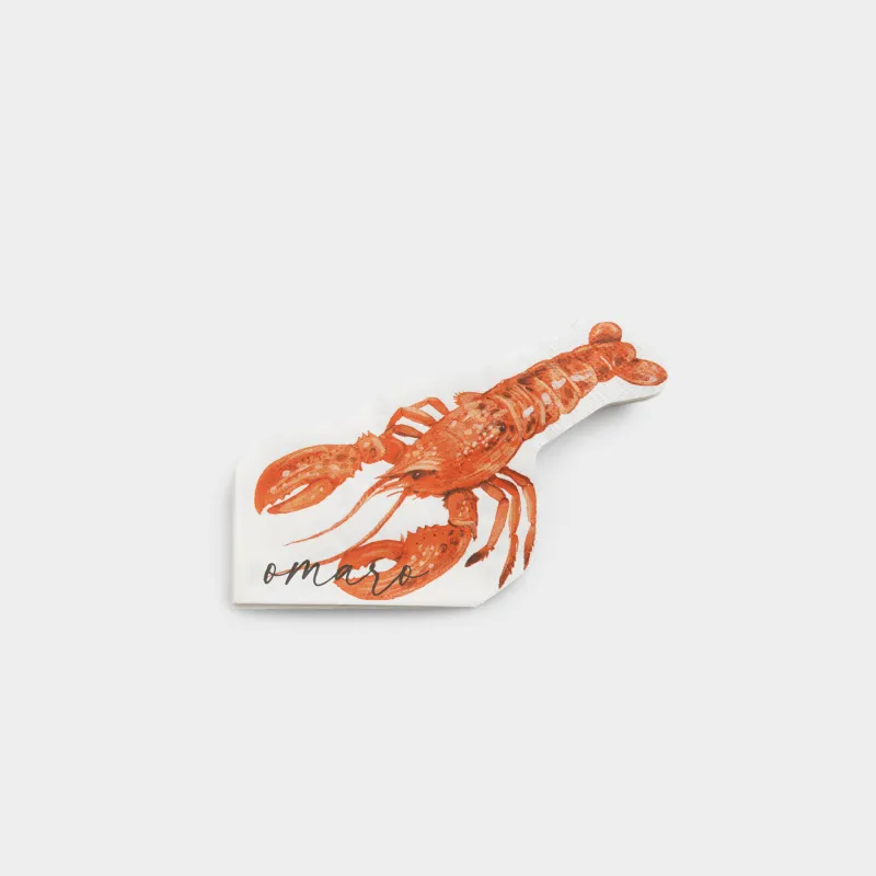 Қағаз майлықтар, 21х32 см, 20 дана, пішінді, қызыл, Лобстер, Lobster, image-0