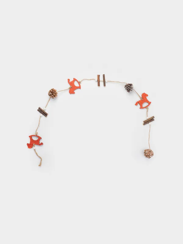 Гирлянда декоративная, 1 м, дерево, Figure wood, image-0