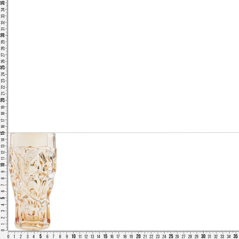 Стакан, 15 см, 270 мл, стекло Р, янтарный, Узоры, Gala, image-6