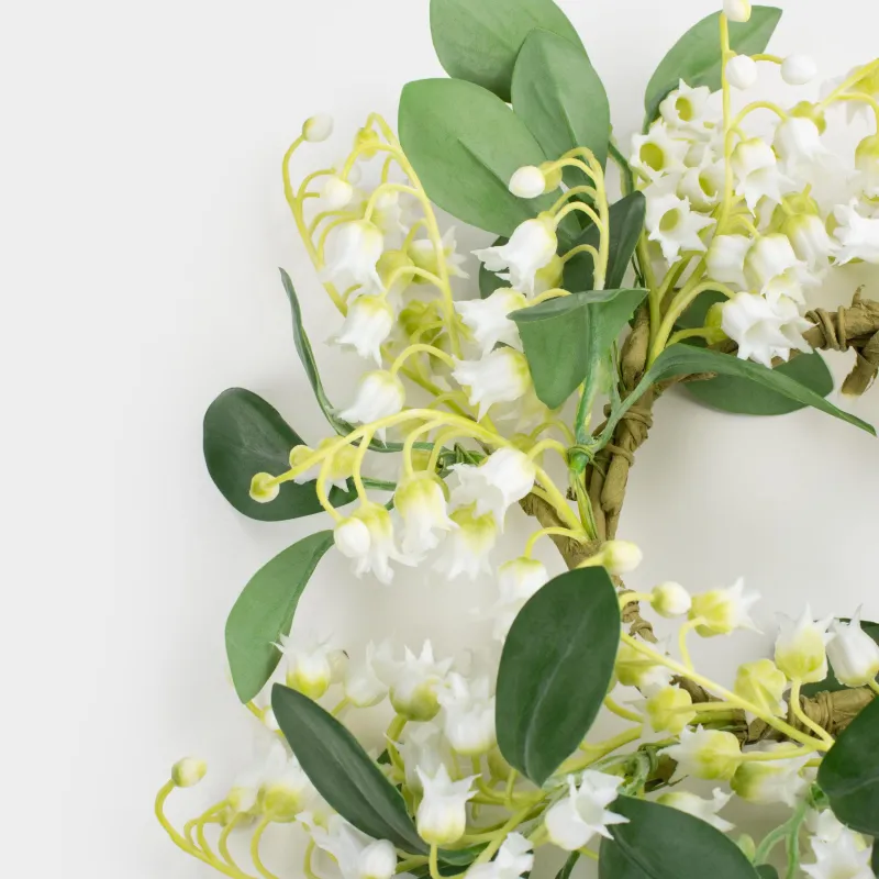 Сәндік гүл шоғы, 9/26 см, пластик, Алқаптың ақ лалагүлдері, May-lily, image-2