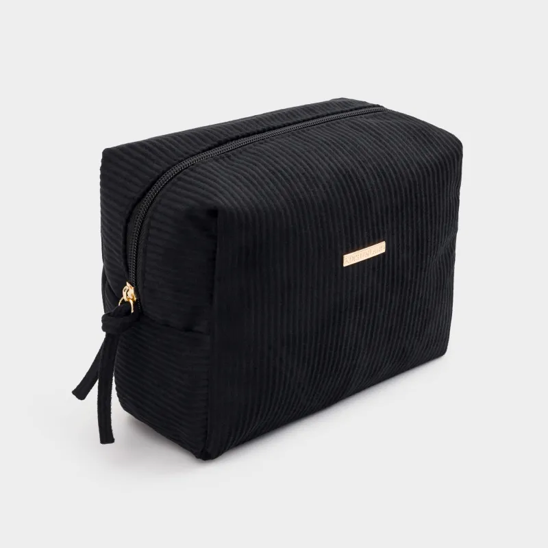 Косметикалық сөмке, 21х11 см, қырлы, барқыт, түсті, Moire, image-1