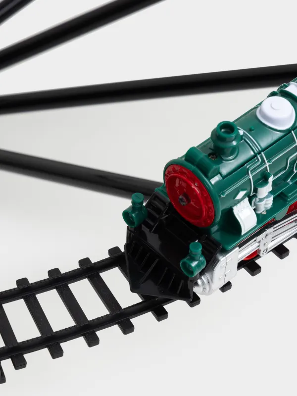 Ойыншық теміржол, М, музыкалық, жарықтандырылған, аспалы, Пойыз, Game rail, image-3