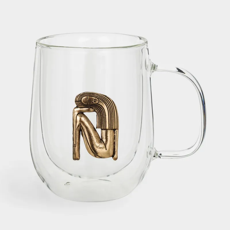 Саптыаяқ, 350 мл, металлдан жасалған шыны, алтын, Бикеш, Air zodiac, image-0