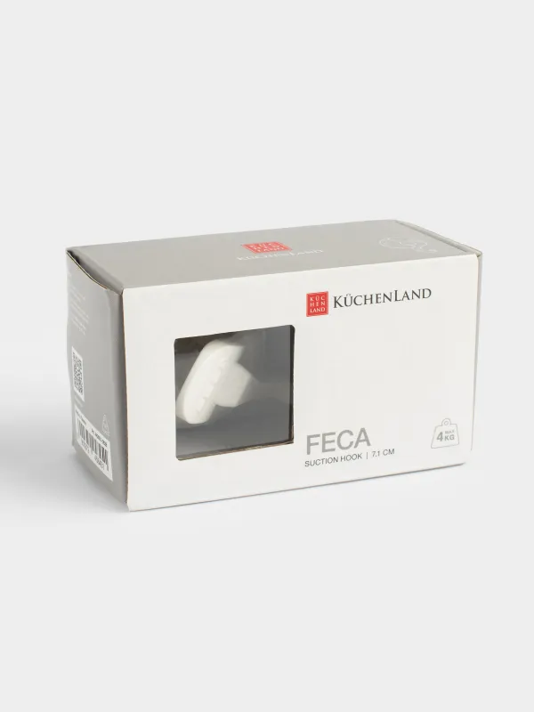 Вакуумдық сорғыш ілгегі, 7 см, пластик, ақ, Feca, image-3