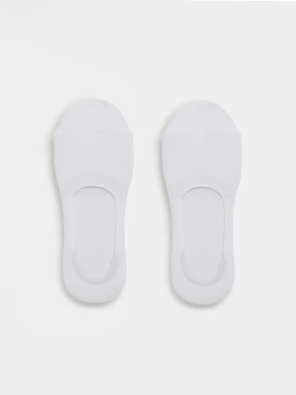 Носки-следки мужские, хлопок/полиэстер, белые, Basic, image-3