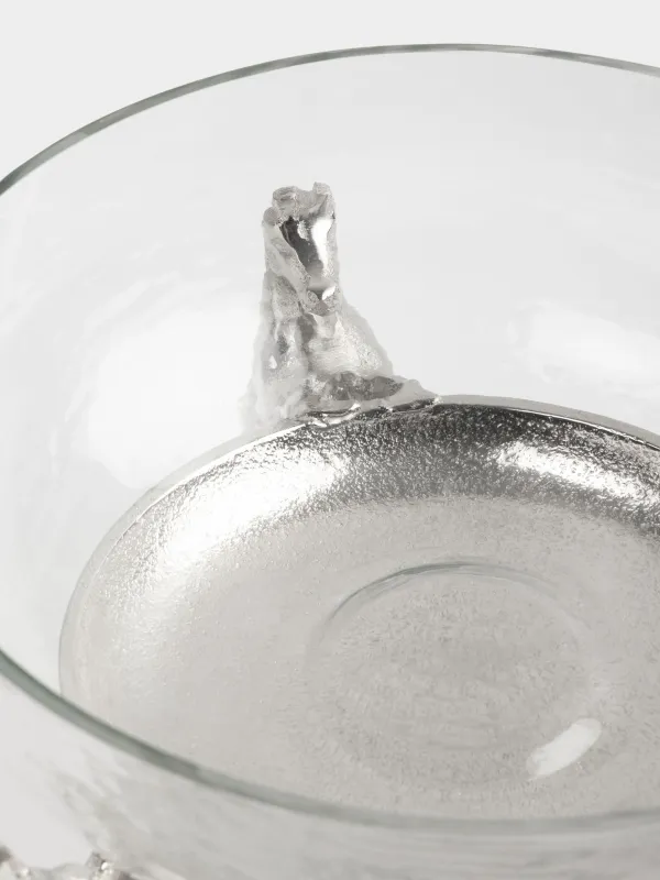 Ваза для фруктов, 25х22 см, на подставке, Кони, Horse silver, image-4