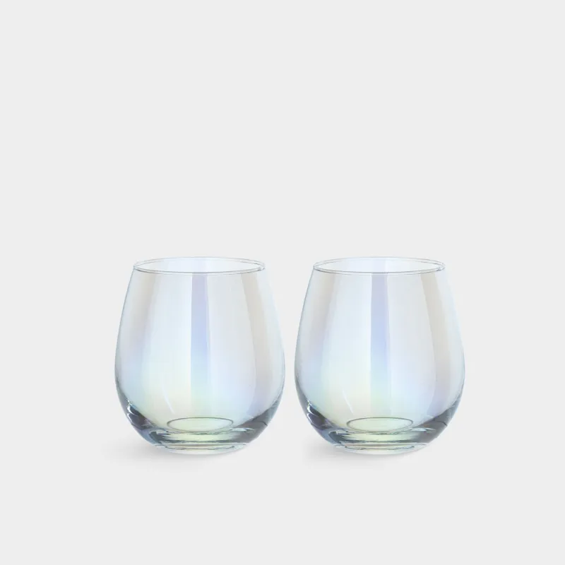 Стақан, 9 см, 350 мл, 2 дана, шыны, інжу-маржан, Floyd polar