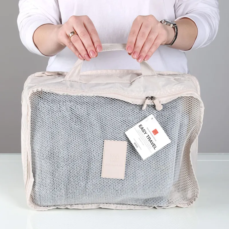 Органайзер для одежды, 40х30х10 см, XL, полиэстер, бежевый, Easy Travel, image-1