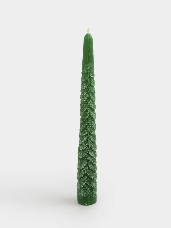 Свеча, 25 см, 2 шт, тонкая, зеленая, Ель, Fir candle, image-2