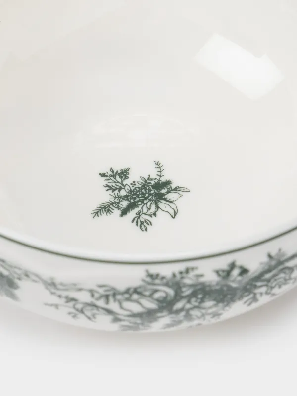 Кесе, 14х7 см, 2 дана, фарфор N, ақ-жасыл, Қысқы гүл шоғы, Winter lace, image-5