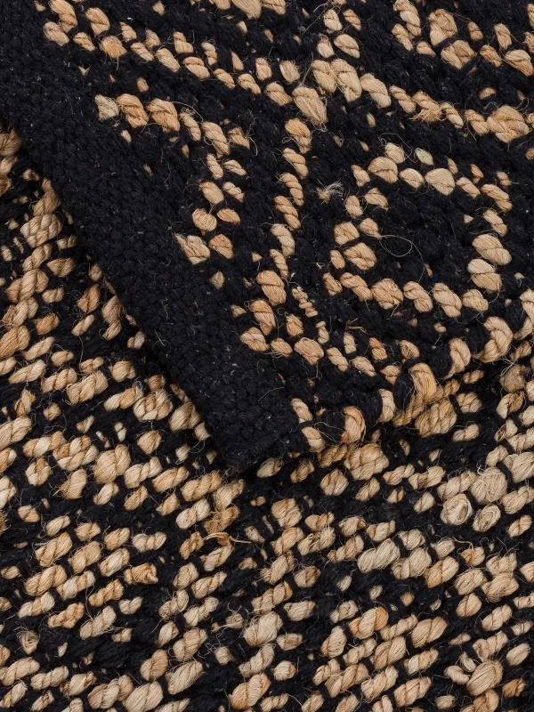 Кілем, 60х100 см, джут / мақта, құм / қара, Гауһар, Jute, image-4