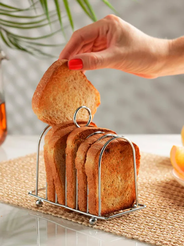 Подставка для тостов, 14x12 см, 6 отд, сталь, Twist silver, image-5