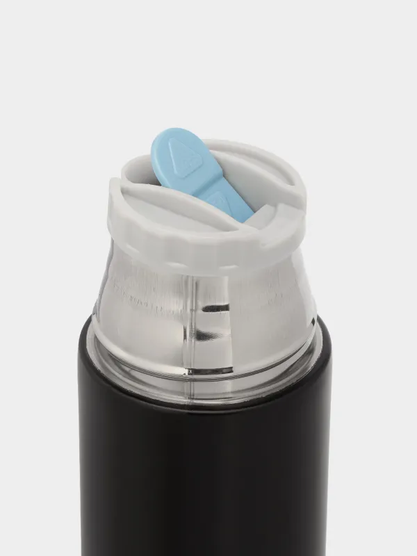 Сусындарға арналған жиынтық, 3 адам, 4 зат, саяхатқа арналған, термос, 450 мл, болат/пластик, қара, Electrum, image-2