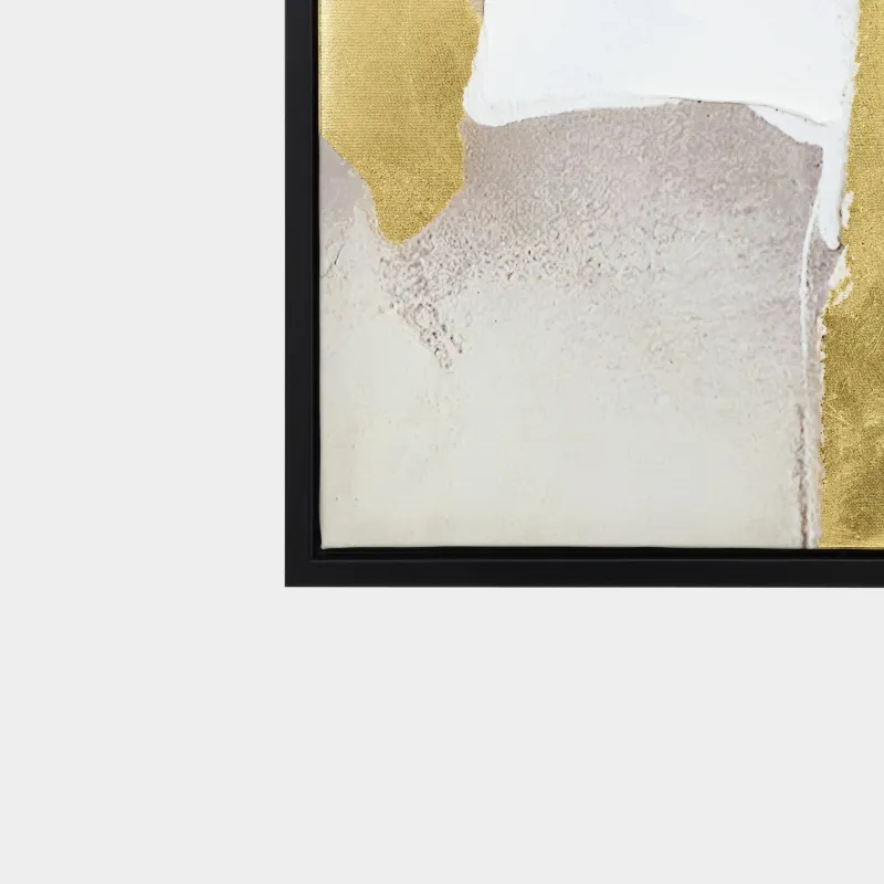 Картина в раме, 80х120 см, холст, золотисто-серая, Абстракция, Abstract, image-3