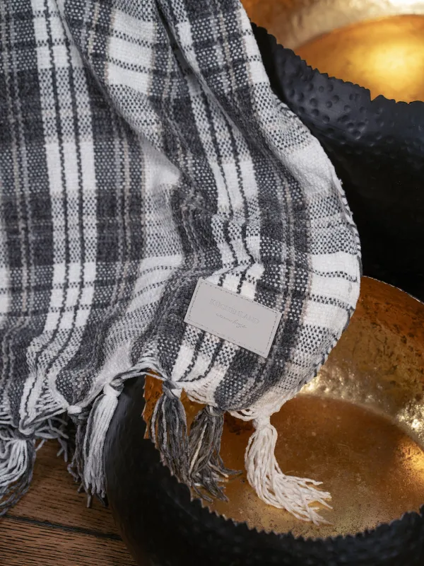 Жамылғы, 130х170 см, шашағы бар, шенилл, ақ-қоңыр, Тор, Hazel, image-2