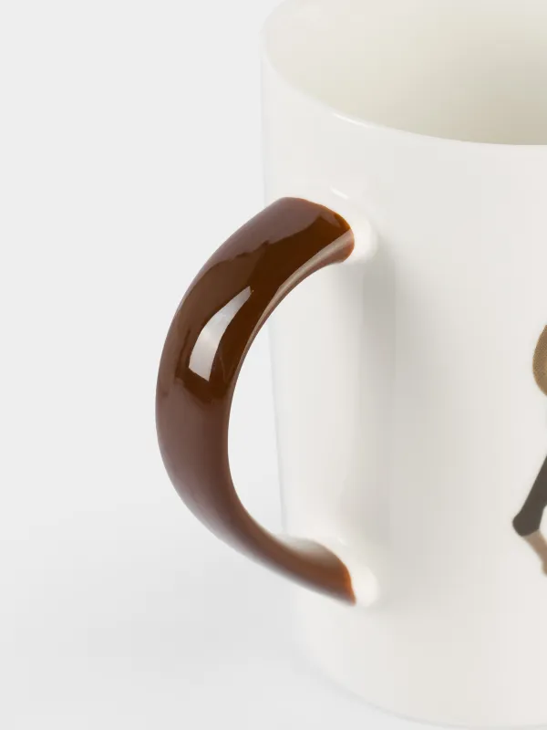 Саптыаяқ, 420 мл, фарфор N, ақ-қоңыр, Жылқы, Horse art, image-4