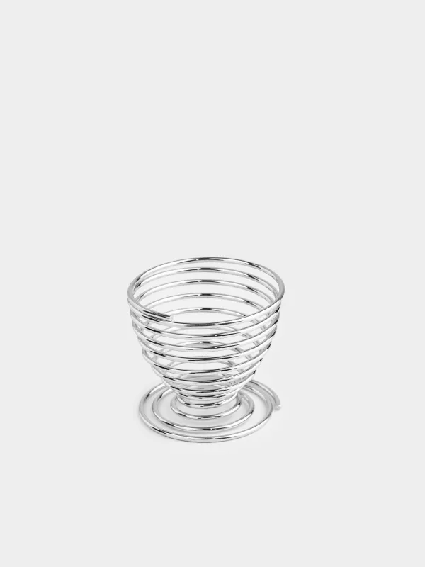 Подставка для яйца, 5 см, сталь, серебристая, Вихрь, Twist silver, image-1