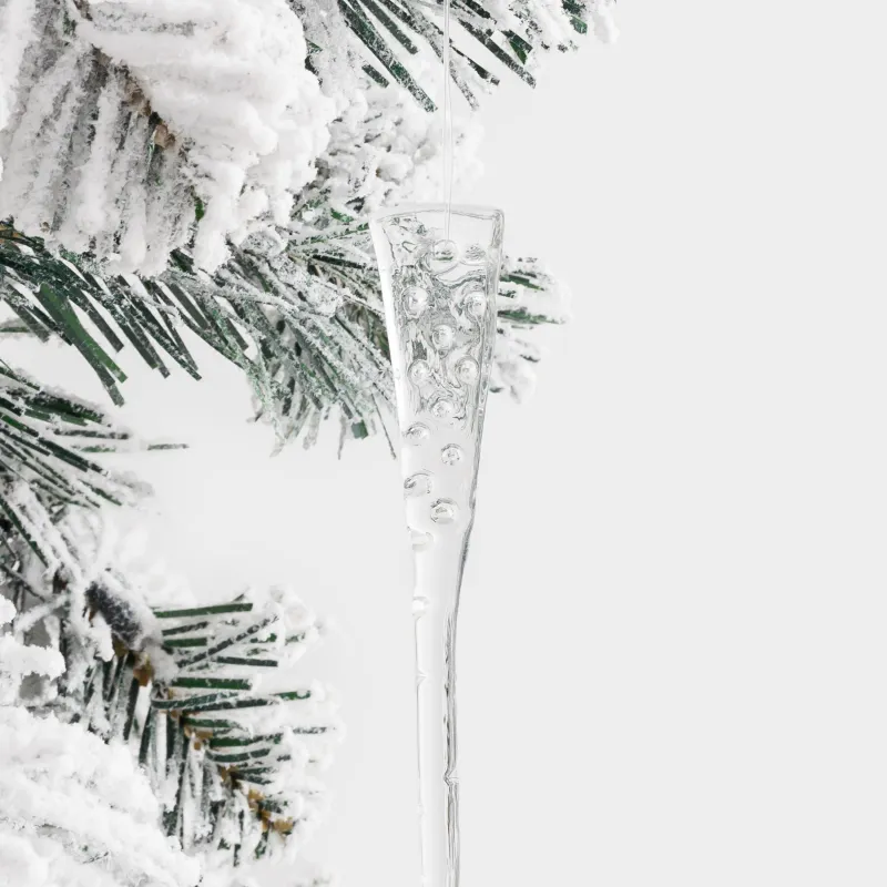 Игрушка елочная, 23 см, стекло, Сосулька, Figure sparkle, image-3