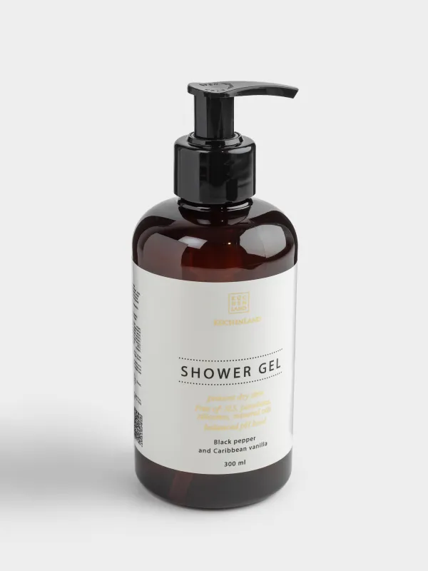 Душқа арналған гель, 300 мл, нәрлендіреді, Қара бұрыш/Кариб теңізінің ванилі, Perfect care, image-1