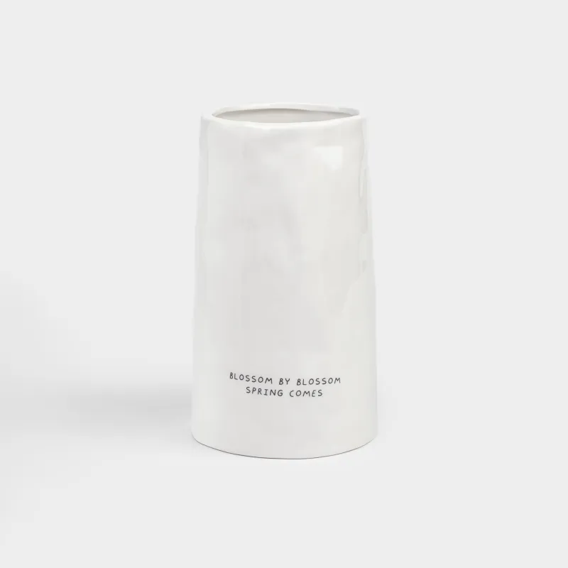 Ваза для цветов, 20 см, керамика, Crumple font