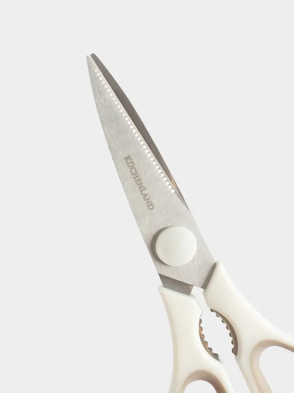 Ножницы кухонные, 21 см, сталь/пластик, кремовые, Assist, image-1