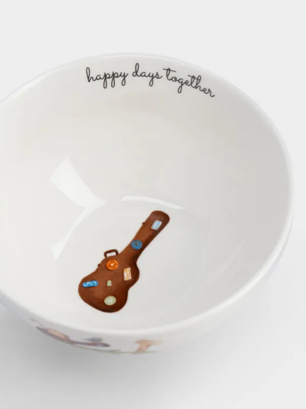 Ыдыс-аяқ жинағы, балаларға арналған, 1 адам, 3 зат, фарфор N, ақ, Музыкалық жануарлар, Jungle, image-3