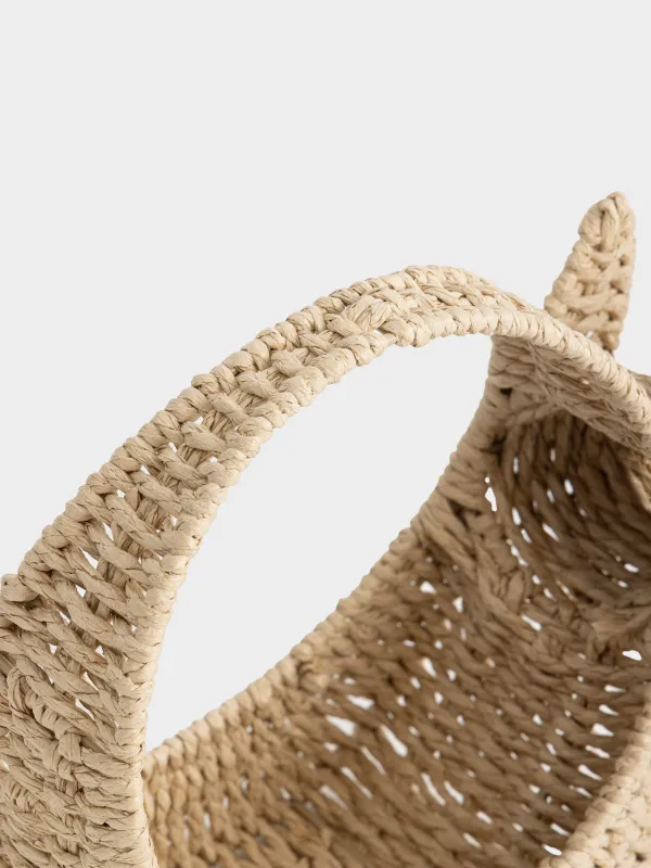 Корзина для хранения, 26х12х27 см, плетеная, с ручками, целлюлоза, прямоугольная, Braided, image-2